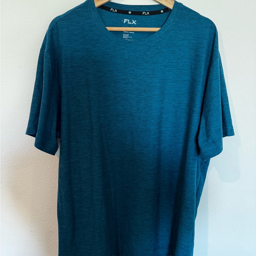 FLX Men's Blue Short Sleeve Shirt